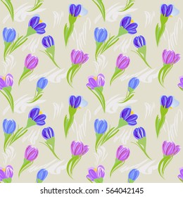 Abstract flower seamless pattern background