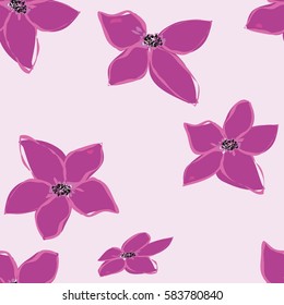 Abstract flower seamless pattern background