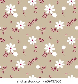 Abstract flower seamless pattern background