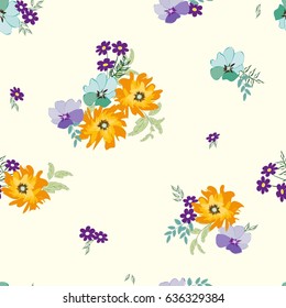 Abstract flower seamless pattern background
