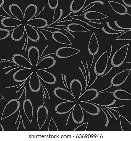 Abstract flower seamless pattern background