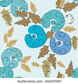 Abstract flower seamless pattern background
