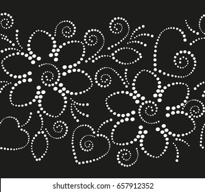Abstract flower seamless pattern background