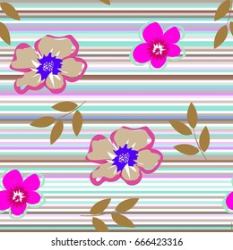 Abstract flower seamless pattern background