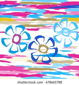 Abstract flower seamless pattern background