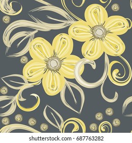 Abstract flower seamless pattern background