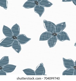 Abstract flower seamless pattern background