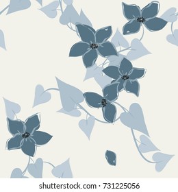 Abstract flower seamless pattern background