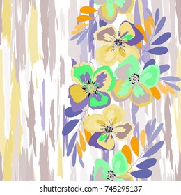Abstract flower seamless pattern background