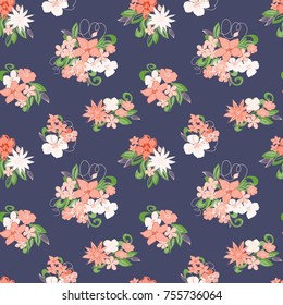 Abstract flower seamless pattern background