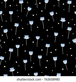 Abstract flower seamless pattern background. Childish simple application geometric cover