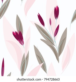Abstract Flower Seamless Pattern Background