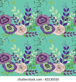 Abstract flower seamless pattern background