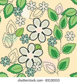 Abstract flower seamless pattern background