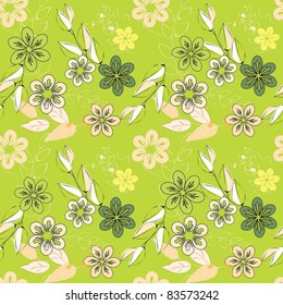 Abstract flower seamless pattern background