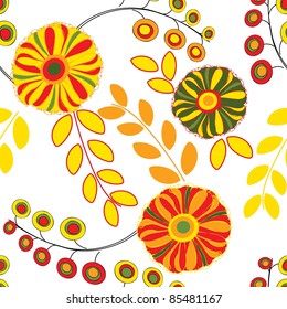 Abstract flower seamless pattern background