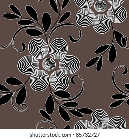 Abstract flower seamless pattern background