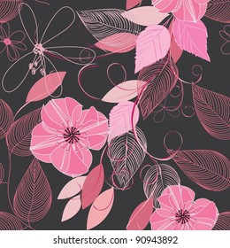 Abstract flower seamless pattern background