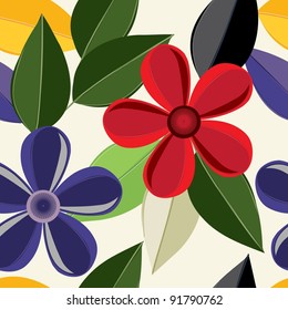 Abstract flower seamless pattern background