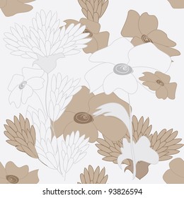 Abstract flower seamless pattern background