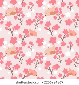 Abstract flower seamless pattern blooming on pink background. Repeating floral vector design for wallpaper, print and card.