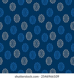 Abstract flower seamless pattern. Design for interior textile, wallpaper, fabric cloth.