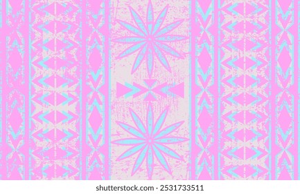 Modelo inconsútil abstracto de la flor, fondo étnico, estilo simple, grande para los textiles, Anuncios, Fondos de pantalla, diseño del Vector, ropa, costura, fondo rosado 