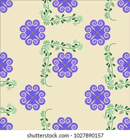 Abstract flower seamless pattern. Fashion graphic background design. Modern stylish abstract texture. Design colorful template for prints, textile, wrapping, wallpaper, website. Vector illustration