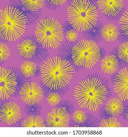 Abstract flower seamless pattern. Hand drawn vector illustration pattern. For fashion, textile, web, print, surface design