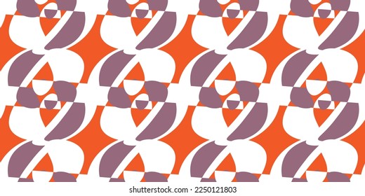 abstract flower seamless pattern. Hand-Drawn Vector Illustration. Seventies Style, Groovy Background, Wallpaper.