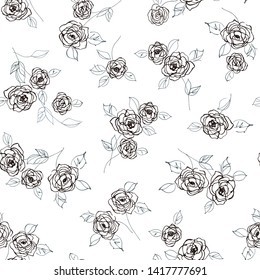 Abstract flower seamless pattern material