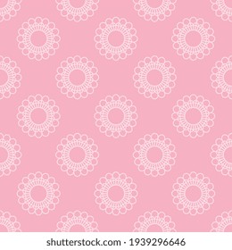 Patrón de flores abstractas sin soldadura, fondo floral rosa