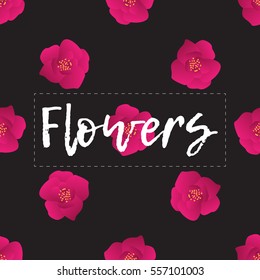 Abstract flower seamless pattern. Spring nature vector illustration