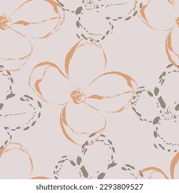 Abstract flower as seamless pattern. Suit for textile, illustration, fabric print, wallpaper.