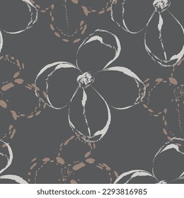 Abstract flower as seamless pattern. Suit for textile, illustration, fabric print, wallpaper.