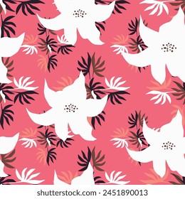 Abstract Flower, Seamless Pattern, Traditional Flower, Wallpaper, illustration, Ethnic, Backdrop, Vector, Beautiful, Dijital print