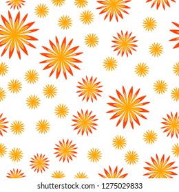 abstract flower seamless pattern vector