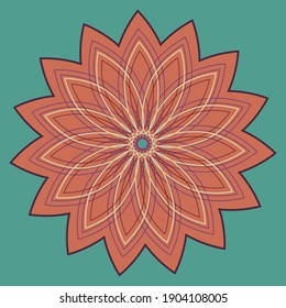 An abstract flower shape background image.
