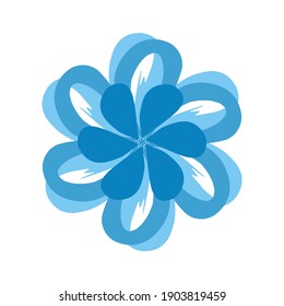 abstract flower shape color combination vector illustration,