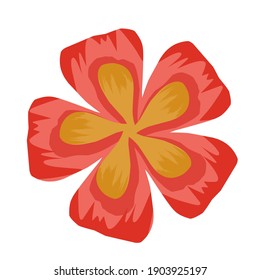ilustración vectorial de combinación de colores de forma de flor abstracta,