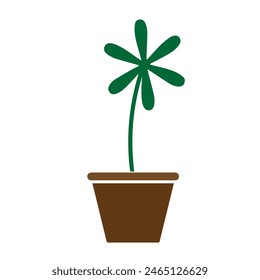 Abstract flower shape icon on white background