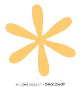 Abstract flower shape icon on white background