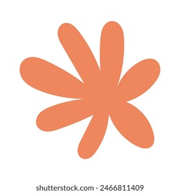 Abstract Flower Shape. isolated on white background. Vector illustration. EPS 10