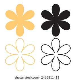 Forma Abstractas de la flor. aislado sobre fondo blanco. Ilustración vectorial. EPS 10