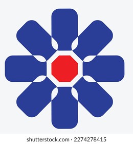 Abstract Flower Shape Ornament vector illustration