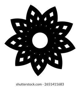 Abstrato flor forma padrão vetor design.