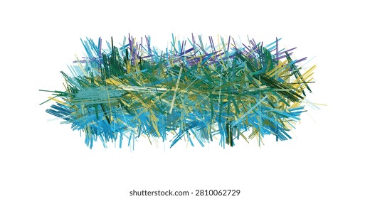 Abstract flower shaped 3d digital art with vibrant cyan purple and green hues ideal for creative projects and digital design backgrounds