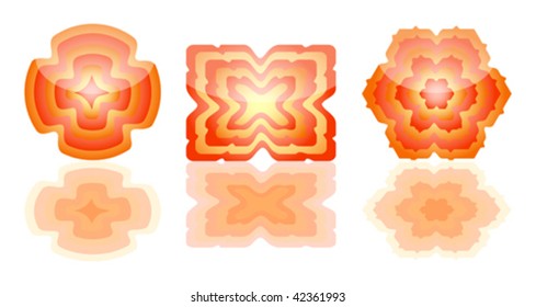 Abstract flower and shapes