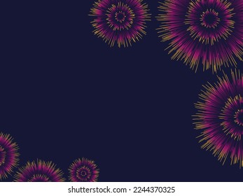 abstract flower shapes wallpaper background, fireworks background, vector backdrop 