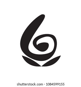 Abstract flower silhouette